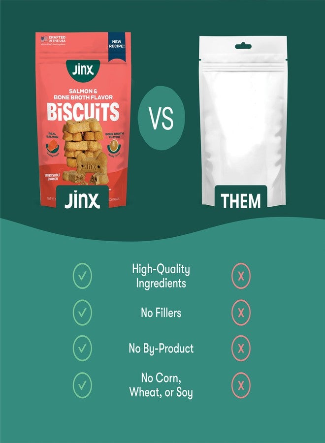 Jinx Oven-Baked Salmon Bone Broth Biscuit Dog Treats - Crunchy, All Natural, Superfood-Rich with High-Protein Salmon, Dog Biscuits for Puppies, Adults & Seniors - 16oz - Image 5